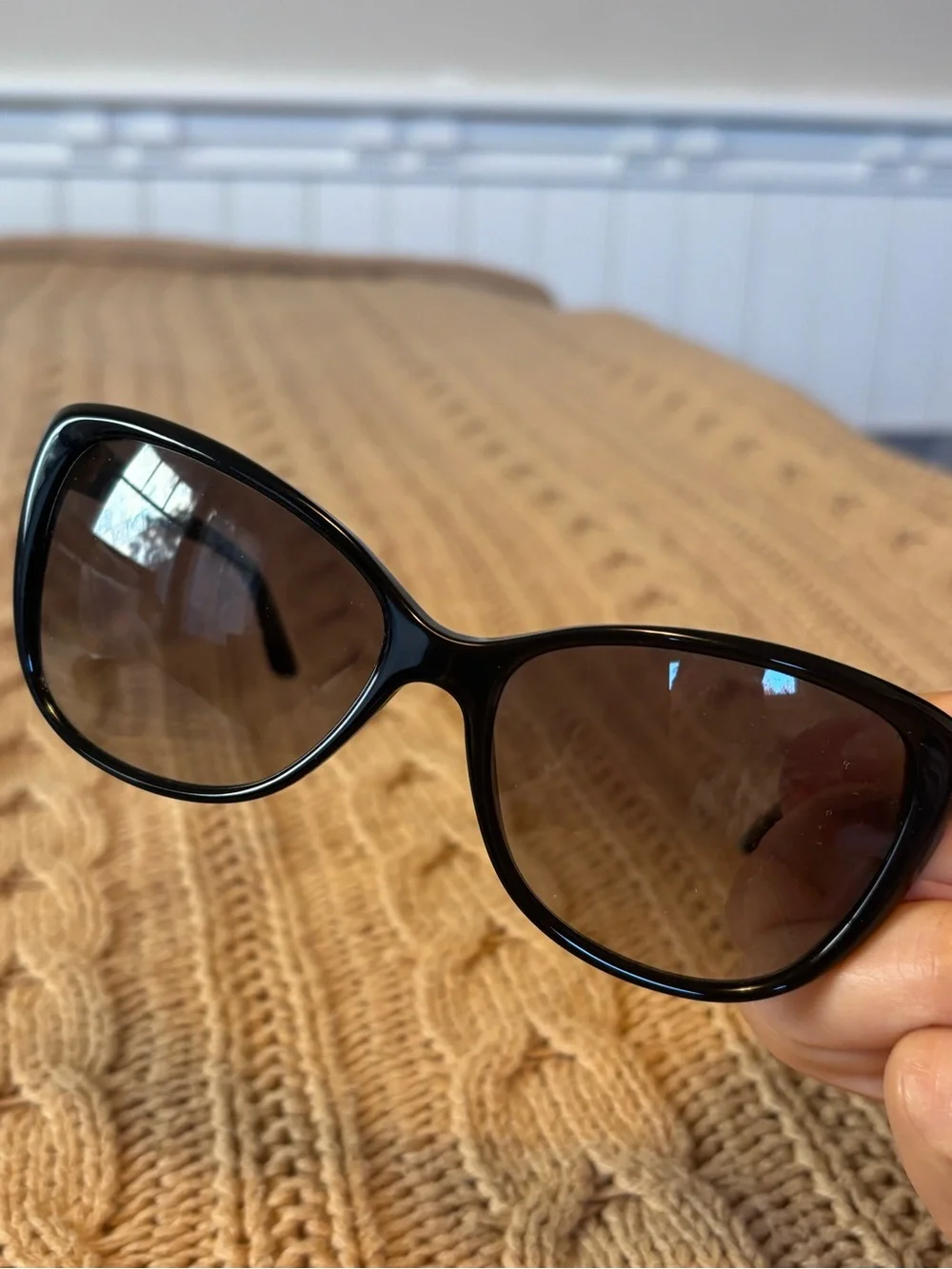 Versace Black Cat-Eye Sunglasses